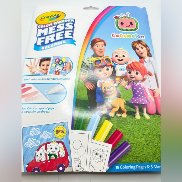 2 Crayola CoComelon Color Wonder Mess Free 18 pages coloring Book & 5 Markers - Picture 4 of 4